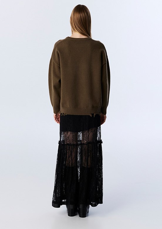 TWİST Yeşil Kadın Basic Kazak