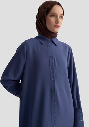 ARMİNE Lacivert Kadın Tunik Gömlek