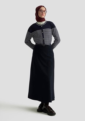 ARMİNE Lacivert Kadın Kalem Etek