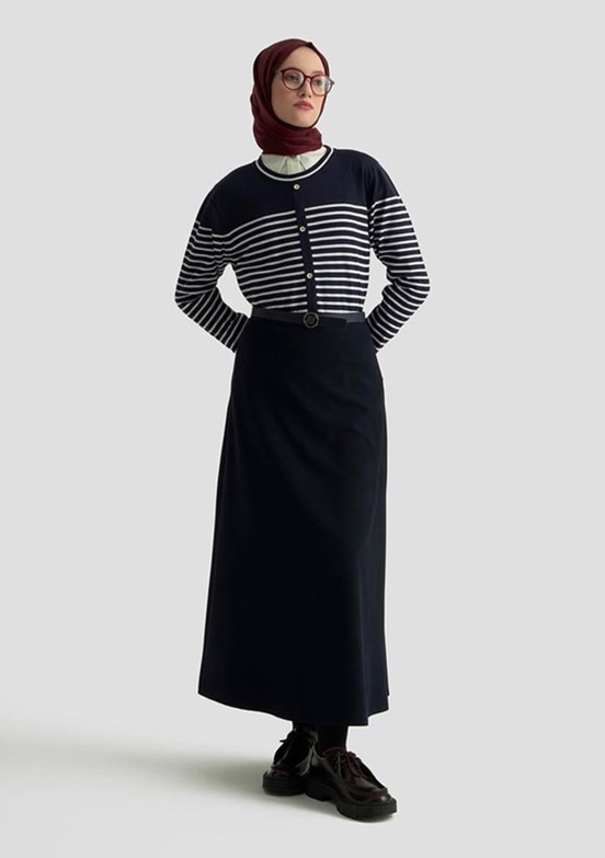 ARMİNE Lacivert Kadın Kalem Etek