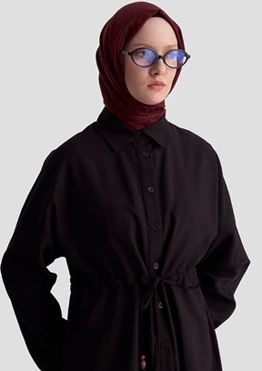 ARMİNE Siyah Kadın Tunik Gömlek