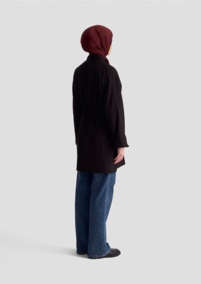 ARMİNE Siyah Kadın Tunik Gömlek