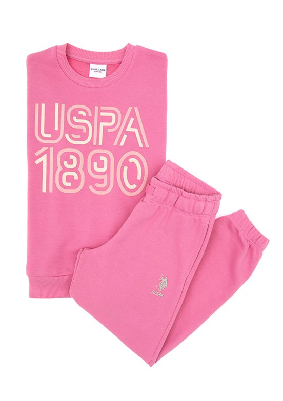 US POLO ASSN Kız Çocuk Mor Eşofman Takımı