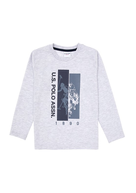 US POLO ASSN Erkek Çocuk Gri Pijama Takımı