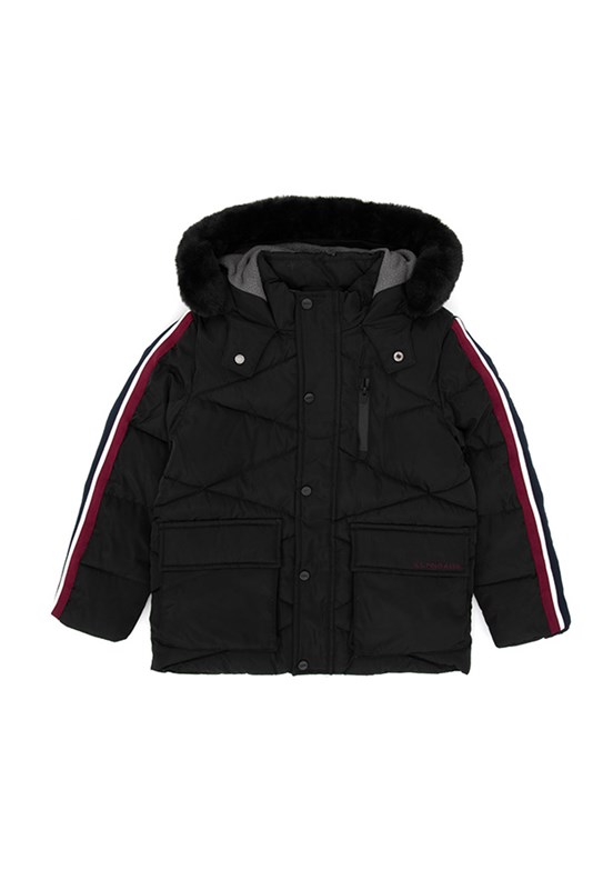 US POLO ASSN Erkek Çocuk Siyah Basic Kaban
