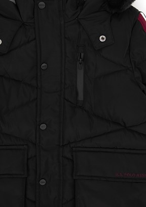 US POLO ASSN Erkek Çocuk Siyah Basic Kaban