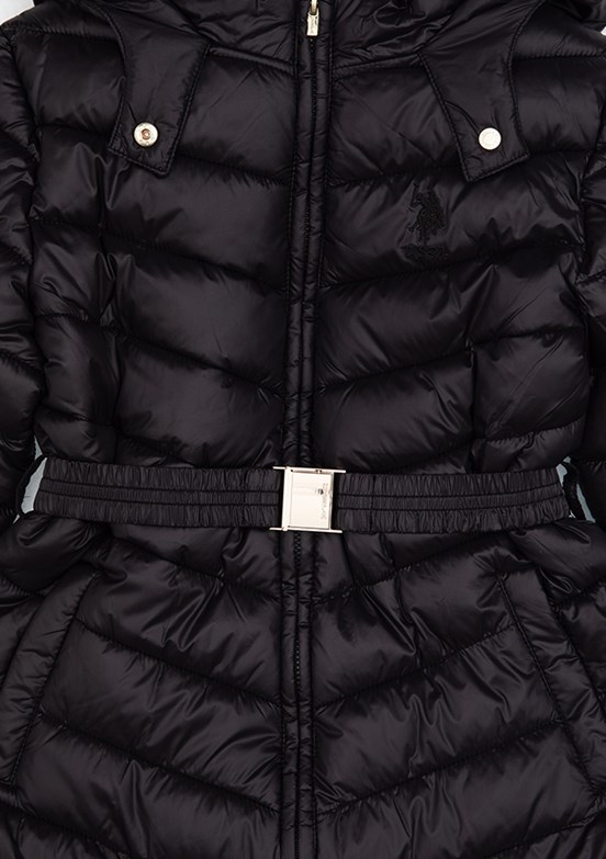US POLO ASSN Kız Çocuk Siyah Basic Kaban