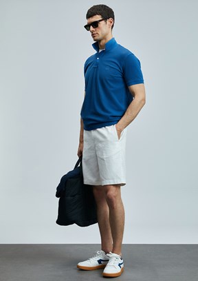 LUFIAN Lacivert Erkek Polo Yaka T-Shirt
