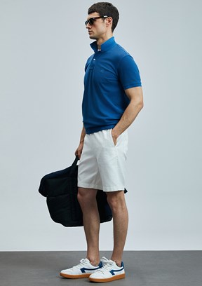 LUFIAN Lacivert Erkek Polo Yaka T-Shirt
