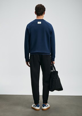 LUFİAN Lacivert Erkek Baskılı Sweatshirt