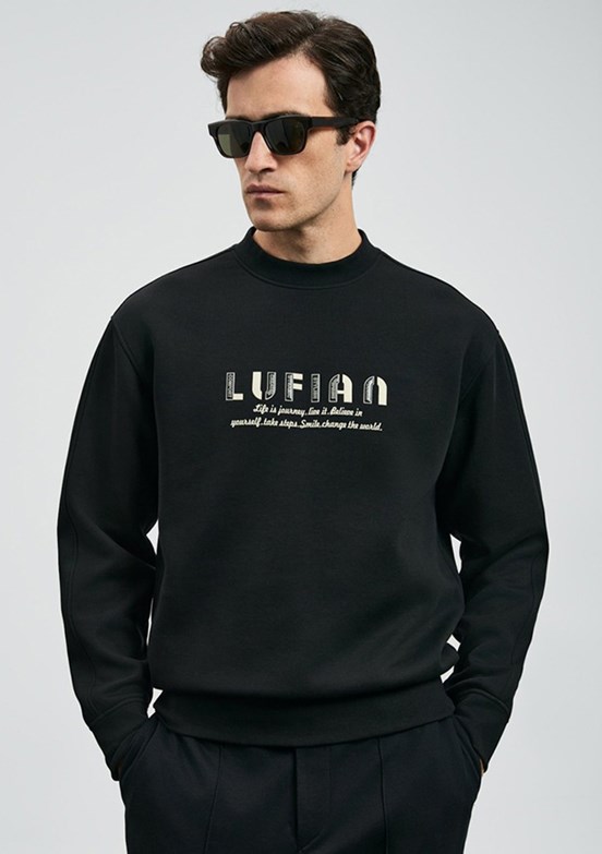 LUFİAN Siyah Erkek Sweatshirt
