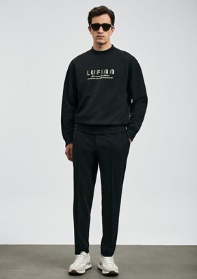LUFİAN Siyah Erkek Sweatshirt