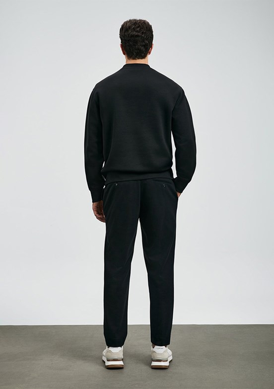 LUFİAN Siyah Erkek Baskılı Sweatshirt