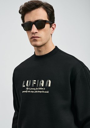 LUFİAN Siyah Erkek Sweatshirt