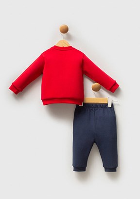 US POLO ASSN Kırmızı Erkek Bebek Eşofman Takımı