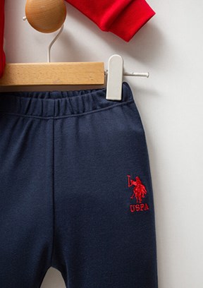 US POLO ASSN Kırmızı Erkek Bebek Eşofman Takımı