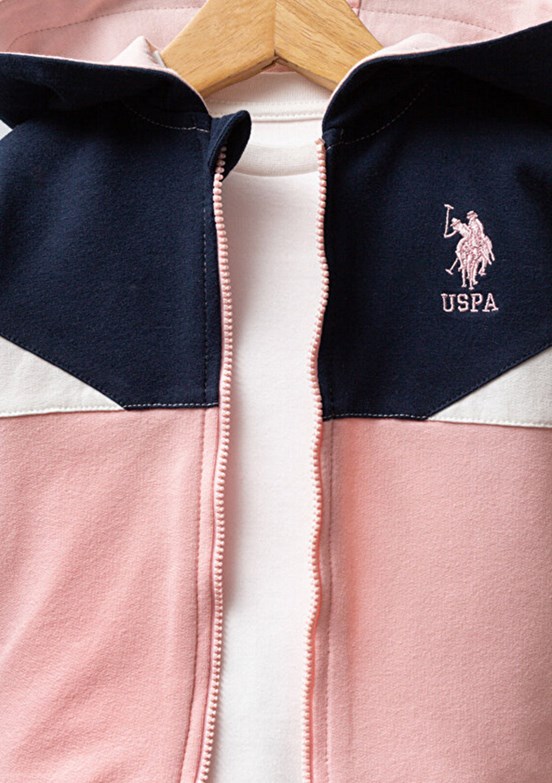 US POLO ASSN Pembe Kız Bebek Eşofman Takımı