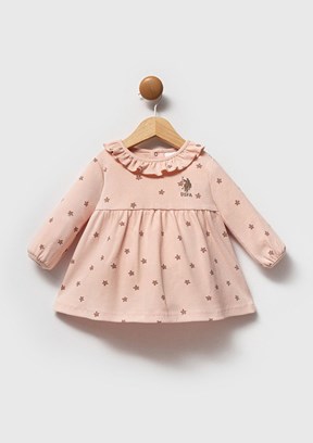 US POLO ASSN Pembe Kız Bebek Standart Elbise