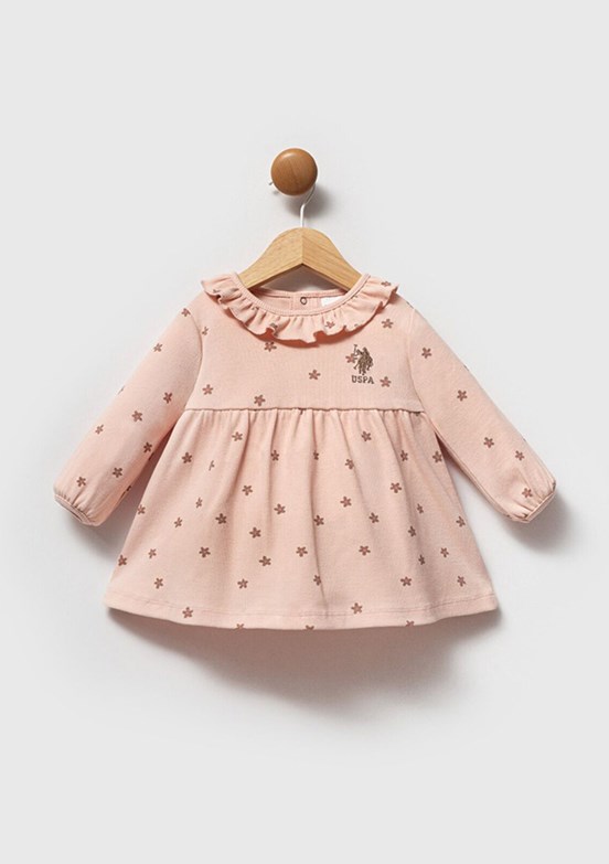 US POLO ASSN Pembe Kız Bebek Standart Elbise