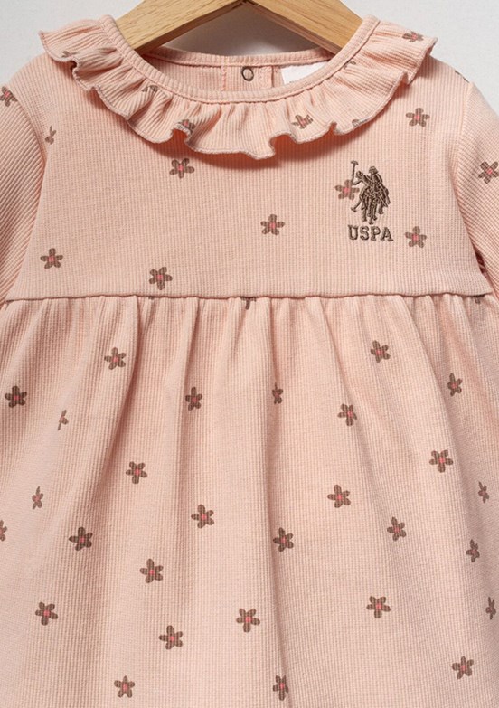 US POLO ASSN Pembe Kız Bebek Standart Elbise