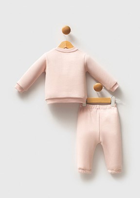 US POLO ASSN Pembe Kız Bebek Eşofman Takımı