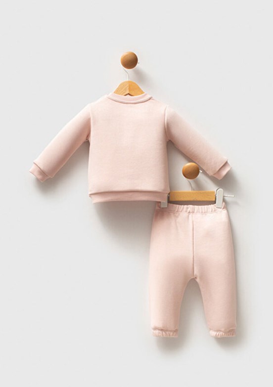 US POLO ASSN Pembe Kız Bebek Eşofman Takımı