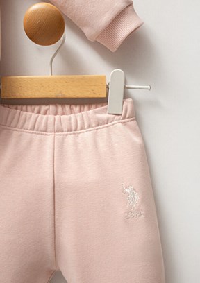 US POLO ASSN Pembe Kız Bebek Eşofman Takımı