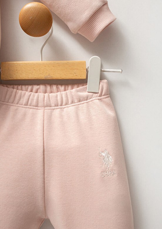 US POLO ASSN Pembe Kız Bebek Eşofman Takımı