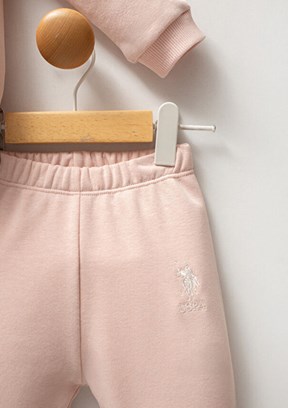 US POLO ASSN Pembe Kız Bebek Eşofman Takımı