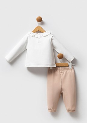 US POLO ASSN Beyaz Kız Bebek Eşofman Takımı