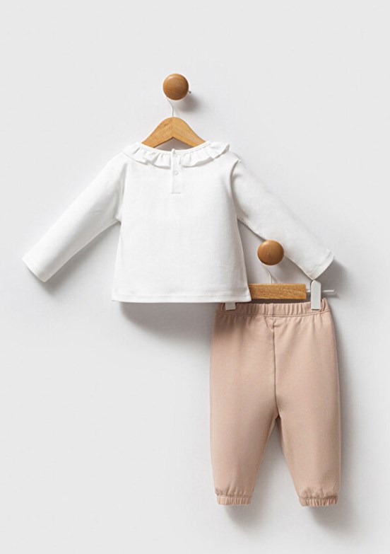 US POLO ASSN Beyaz Kız Bebek Eşofman Takımı