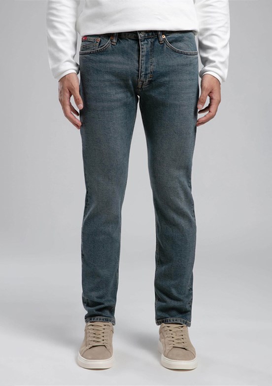 LEE COOPER Mavi Erkek Straight Jean Pantolon