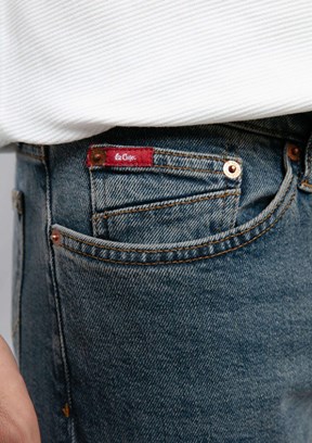 LEE COOPER Mavi Erkek Straight Jean Pantolon