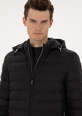 PİERRE CARDİN Siyah Erkek Basic Mont