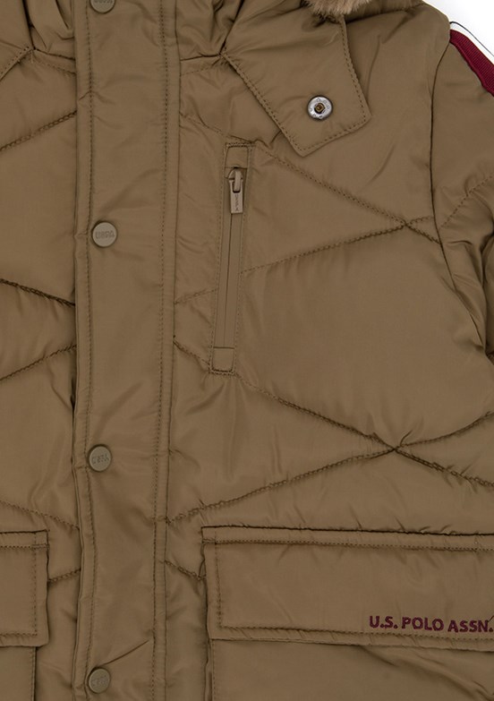 US POLO ASSN Erkek Çocuk Yeşil Basic Kaban