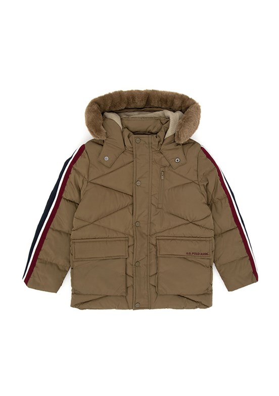 US POLO ASSN Erkek Çocuk Yeşil Basic Kaban