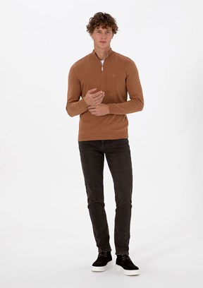 US POLO ASSN Kahverengi Erkek Slim Jean Pantolon