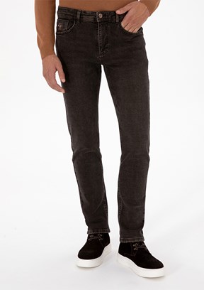 US POLO ASSN Kahverengi Erkek Slim Jean Pantolon
