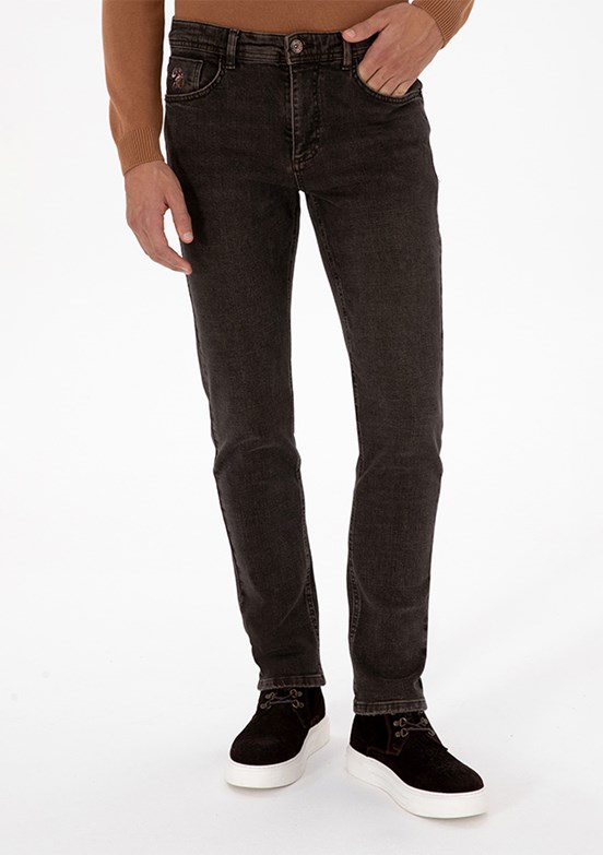 US POLO ASSN Kahverengi Erkek Slim Jean Pantolon