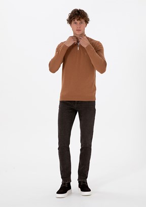 US POLO ASSN Kahverengi Erkek Slim Jean Pantolon
