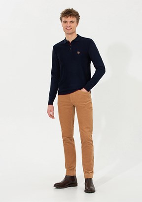 US POLO ASSN Kahverengi Erkek Chino Pantolon