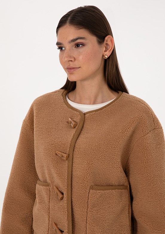 PİERRE CARDİN Kahverengi Kadın Basic Mont