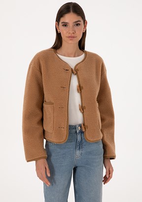 PİERRE CARDİN Kahverengi Kadın Basic Mont