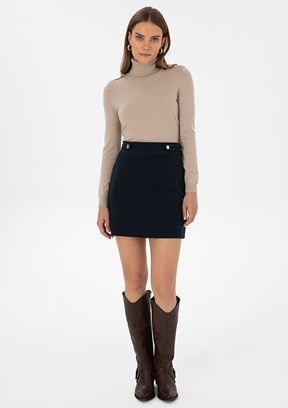 PİERRE CARDİN Lacivert Kadın Culotte Etek