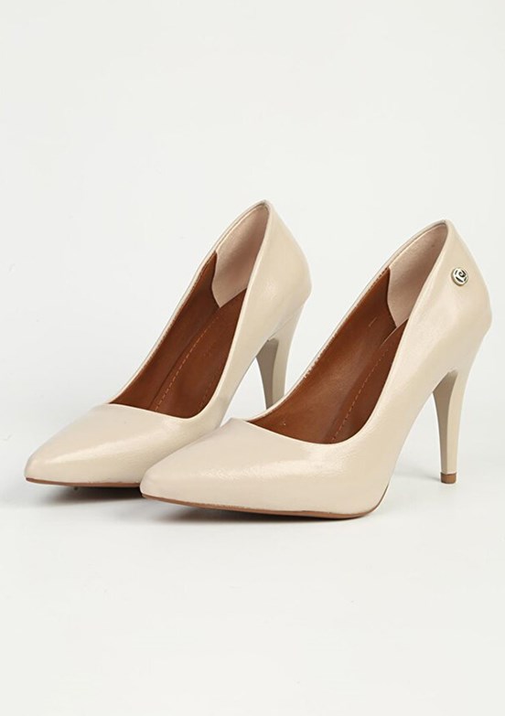 PİERRE CARDİN Krem Kadın Topuklu Ayakkabı