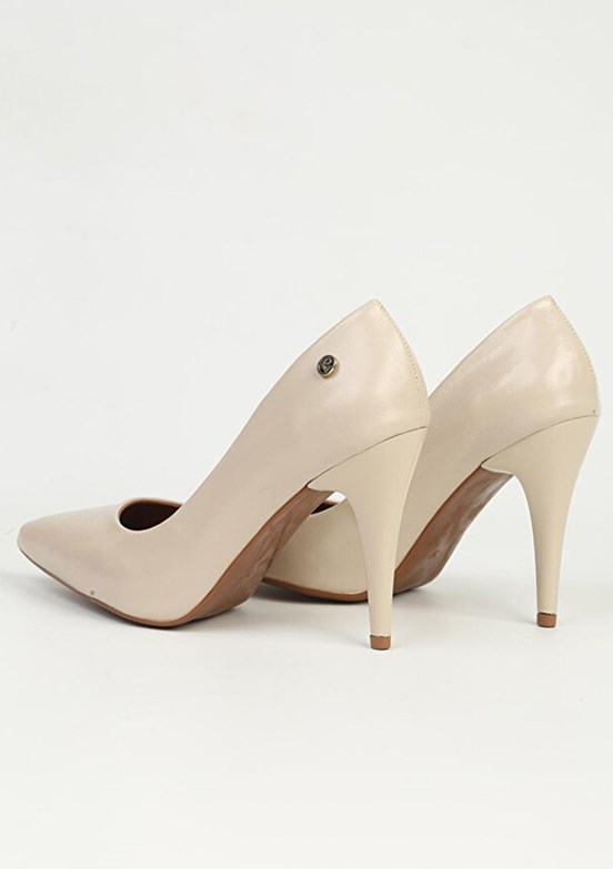 PİERRE CARDİN Krem Kadın Topuklu Ayakkabı