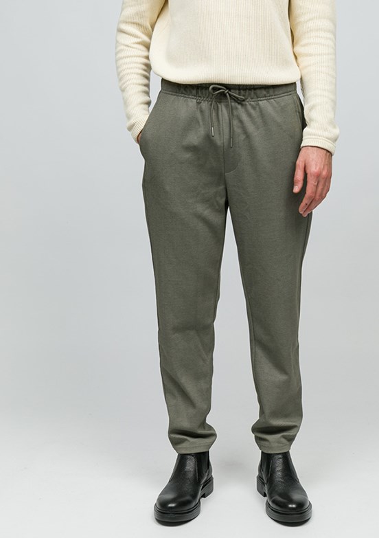 JOHNNY JOE Haki Erkek Belden Lastikli Pantolon