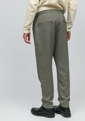 JOHNNY JOE Haki Erkek Belden Lastikli Pantolon