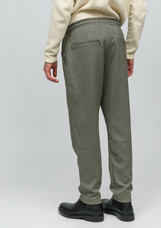 JOHNNY JOE Haki Erkek Belden Lastikli Pantolon