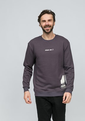 JOHNNY JOE Antrasit Erkek Bisiklet Yaka Sweatshirt
